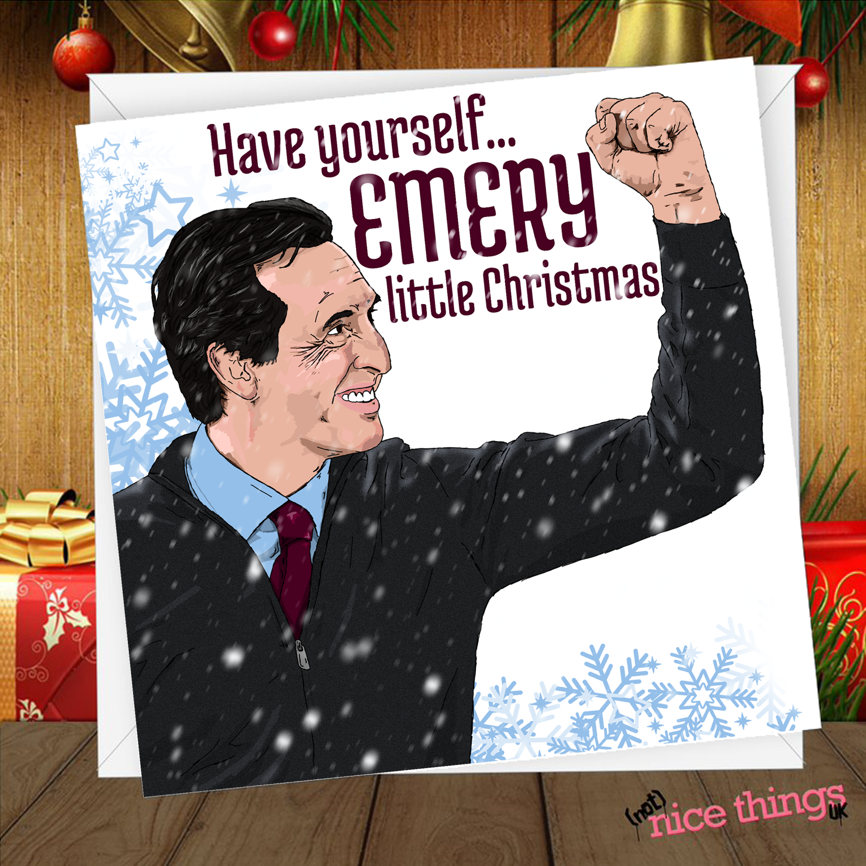 Unai Emery Christmas Card for Son, Aston Villa Gift, AVFC Christmas Card, Aston Villa Card for Dad, John McGinn, Ollie Watkins, Jhon Duran