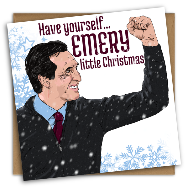 Unai Emery Christmas Card for Son, Aston Villa Gift, AVFC Christmas Card, Aston Villa Card for Dad, John McGinn, Ollie Watkins, Jhon Duran