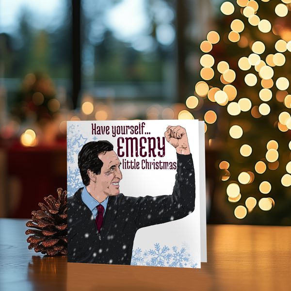 Unai Emery Christmas Card for Son, Aston Villa Gift, AVFC Christmas Card, Aston Villa Card for Dad, John McGinn, Ollie Watkins, Jhon Duran