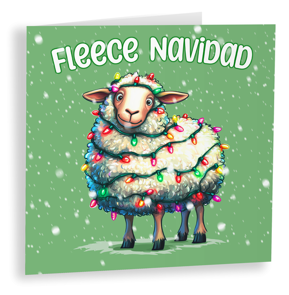 Fleece Navidad Christmas Card, Funny Handmade Cards for Him, For Her, Boyfriend Christmas Cards, Fun Christmas Cards, Best Friend,