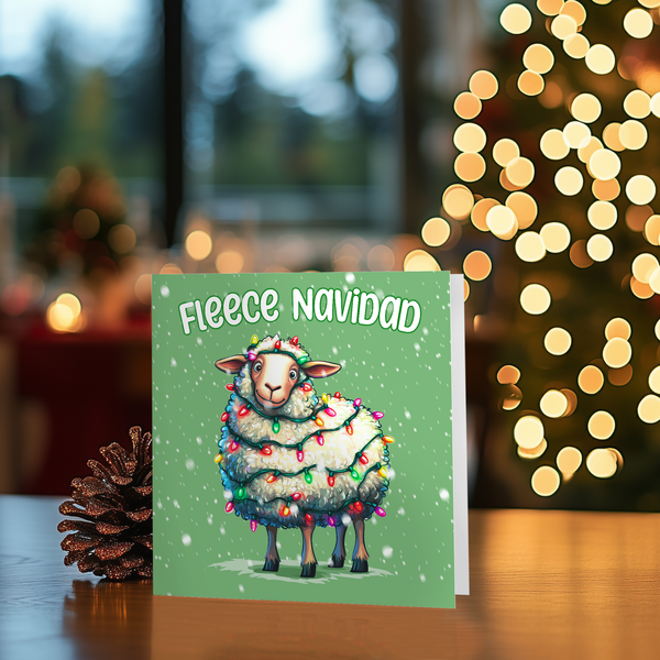 Fleece Navidad Christmas Card, Funny Handmade Cards for Him, For Her, Boyfriend Christmas Cards, Fun Christmas Cards, Best Friend,