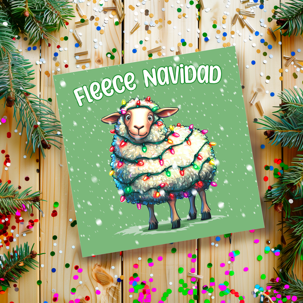 Fleece Navidad Christmas Card, Funny Handmade Cards for Him, For Her, Boyfriend Christmas Cards, Fun Christmas Cards, Best Friend,