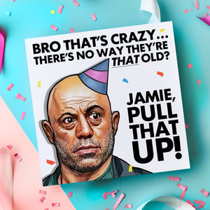 Joe Rogan Birthday Card, Funny Card for Him, Cards for Men, Boyfriend, Husband, Son, JRE, UFC MMA, Funny Birthday Cards, For Dad