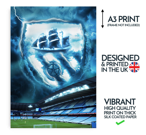 Man City Magic Poster - Augmented Reality Art