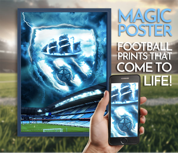 Man City Magic Poster - Augmented Reality Art