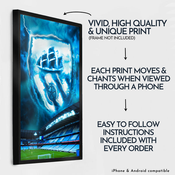 Man City Magic Poster - Augmented Reality Art