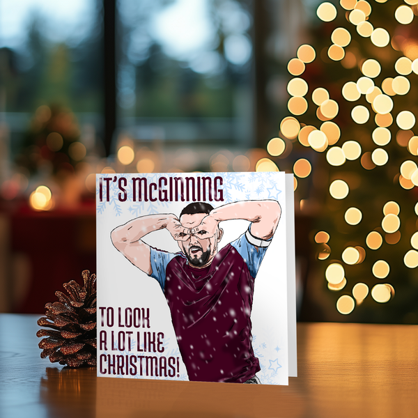 John McGinn Christmas Card for Son, Aston Villa Gift, AVFC Christmas Card, Aston Villa Card for Dad, Unai Emery, Ollie Watkins, Jhon Duran