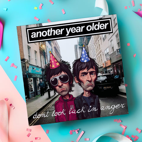 Oasis Birthday Card, Oasis Reunion, Oasis Tour, Noel Gallagher, Liam Gallagher, Funny Birthday Cards, Oasis gift, UK bands, Oasis lover