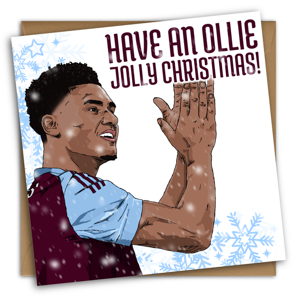 Ollie Watkins Christmas Card for Son, Aston Villa Gift, AVFC Christmas Card, Aston Villa Card for Dad, John McGinn, Jhon Duran, Unai Emery