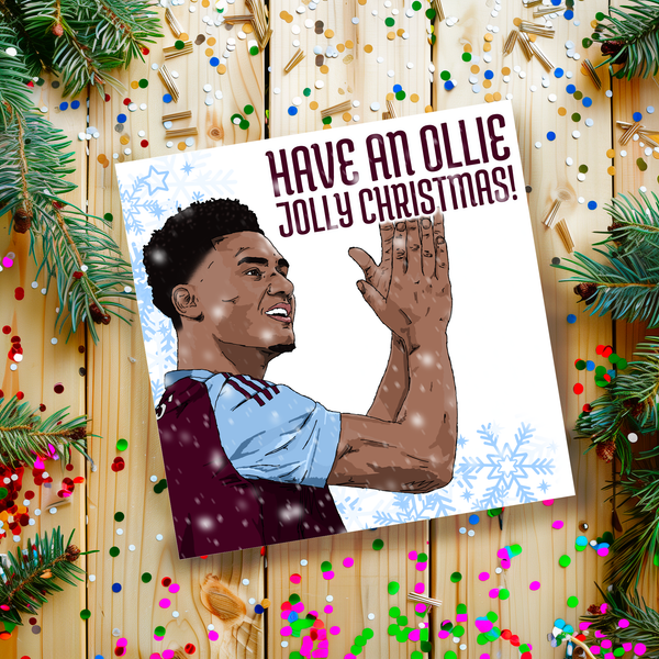 Ollie Watkins Christmas Card for Son, Aston Villa Gift, AVFC Christmas Card, Aston Villa Card for Dad, John McGinn, Jhon Duran, Unai Emery