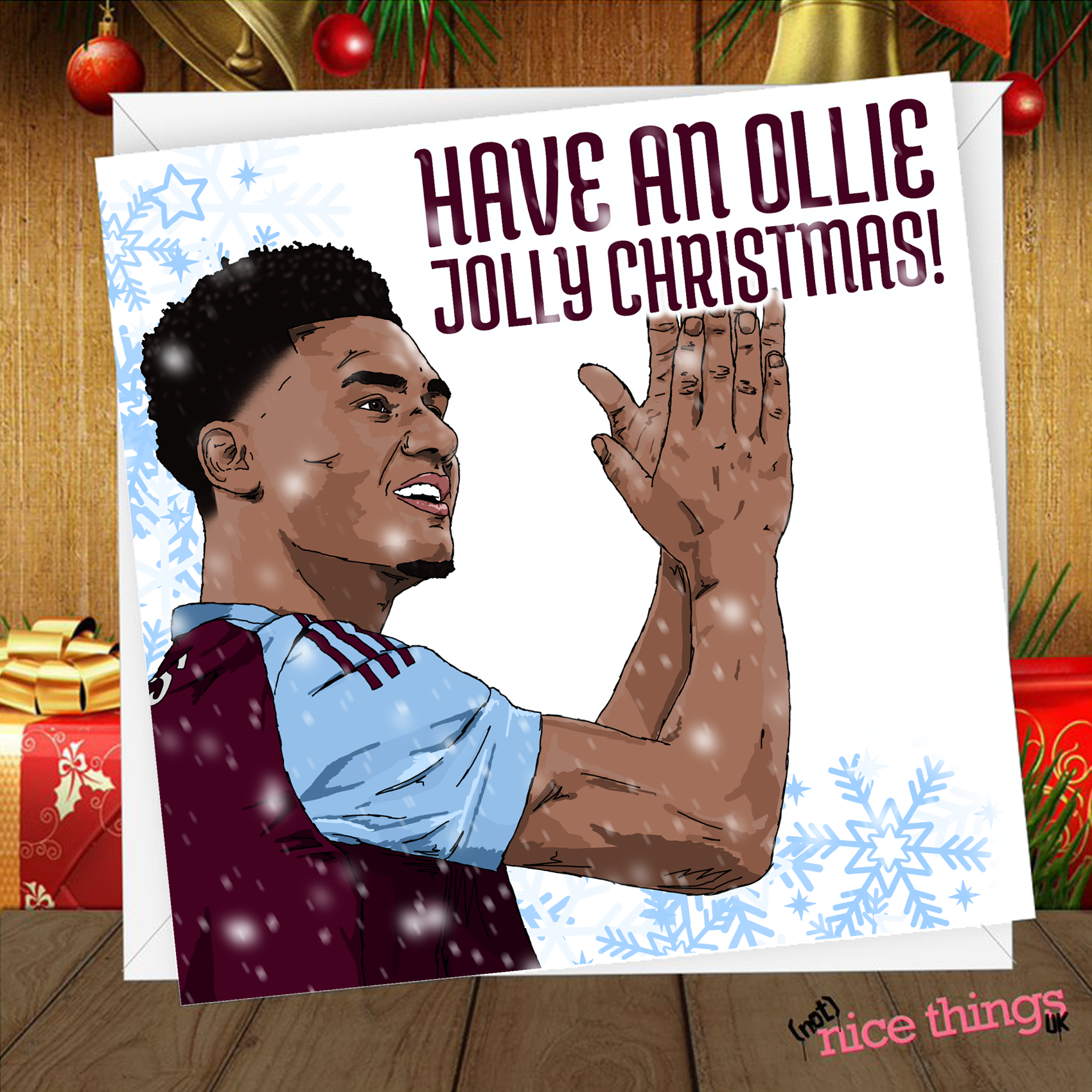 Ollie Watkins Christmas Card for Son, Aston Villa Gift, AVFC Christmas Card, Aston Villa Card for Dad, John McGinn, Jhon Duran, Unai Emery