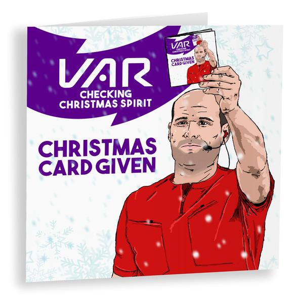 VAR Christmas Card for Son, Football Christmas Card for Dad, Funny Brother Christmas Gift, Football Card for Dad, Funny Football Gift,