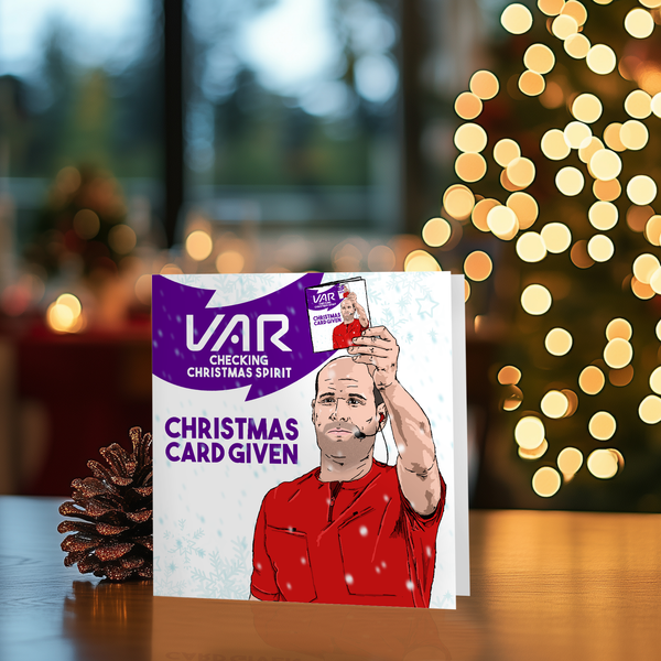 VAR Christmas Card for Son, Football Christmas Card for Dad, Funny Brother Christmas Gift, Football Card for Dad, Funny Football Gift,