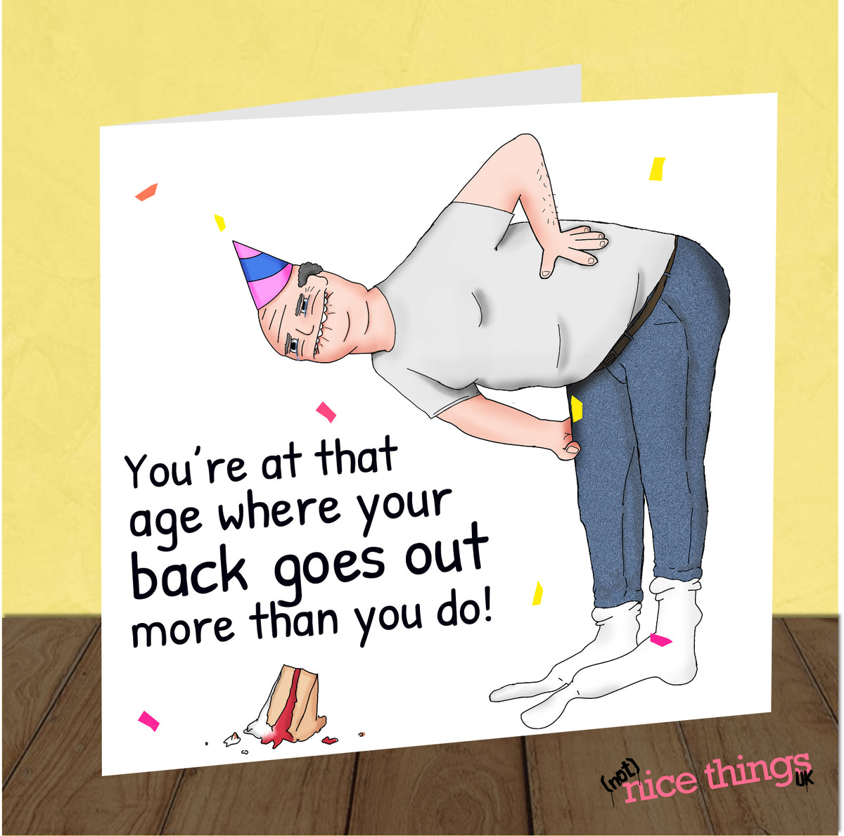 Back Goes Out Card | Funny Birthday Card For Him